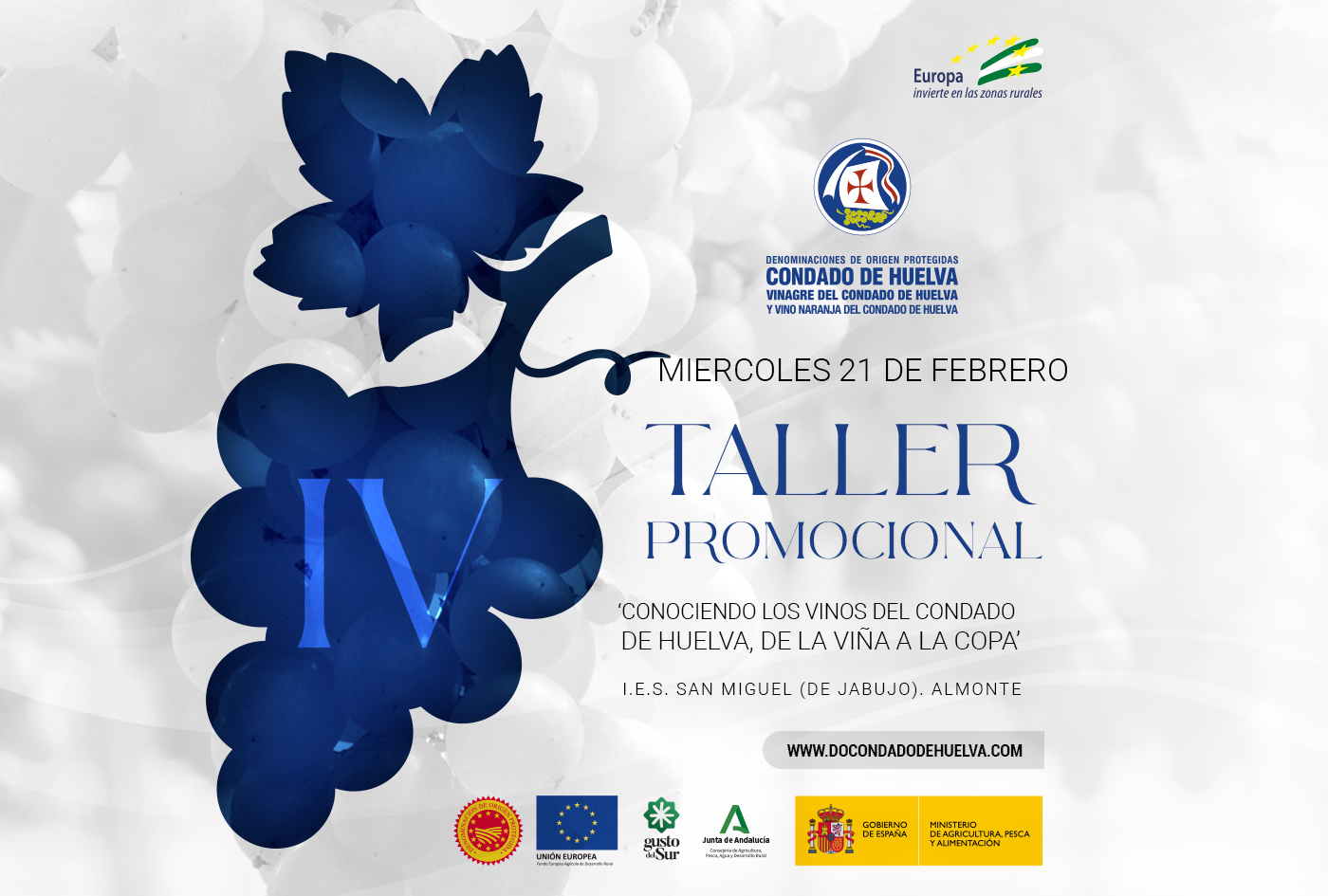 IV Taller de cata y conocimiento de los vinos del Condado de Huelva 1 Taller en Madrid para conocer los vinos del Condado de
