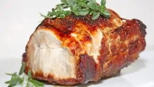 Receta de échine de porc al horno a baja temperatura con pinot noir