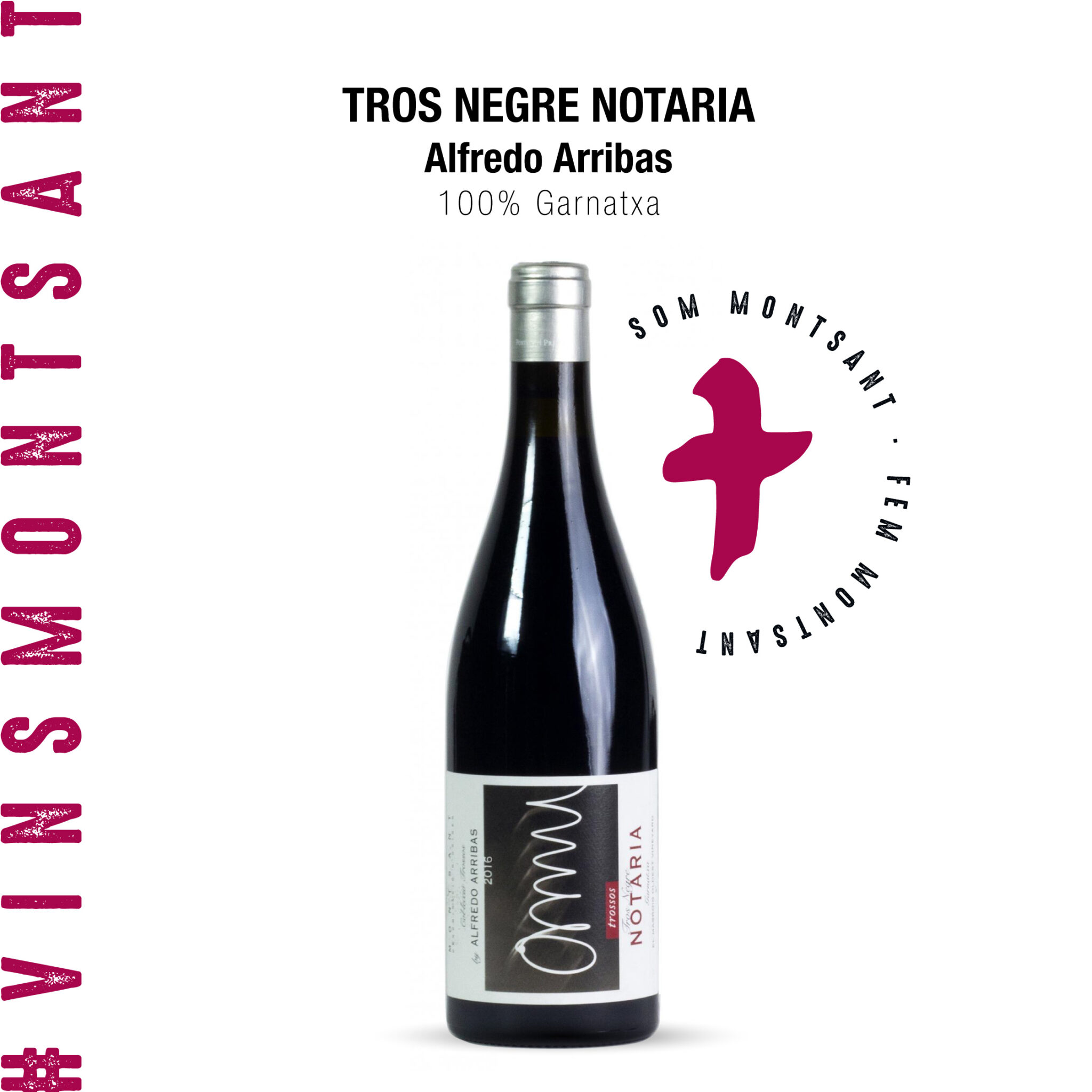 Trossos lanza garnacha biodinámica Tros Negre Notaria, vino ideal para maridar en fiestas 1 Tros Negre Notaria vino de guarda biodinamico 100 garnacha ideal scaled