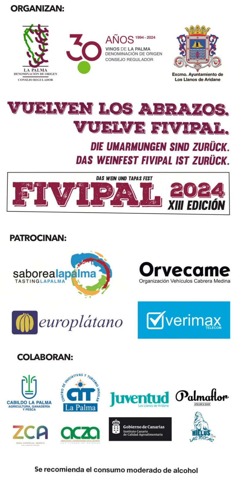FIVIPAL 2024: más de 60 vinos D.O.P La Palma y 20 gastronomías a degustar 5 FIVIPAL 2024 mas de 60 vinos DOP La Palma y
