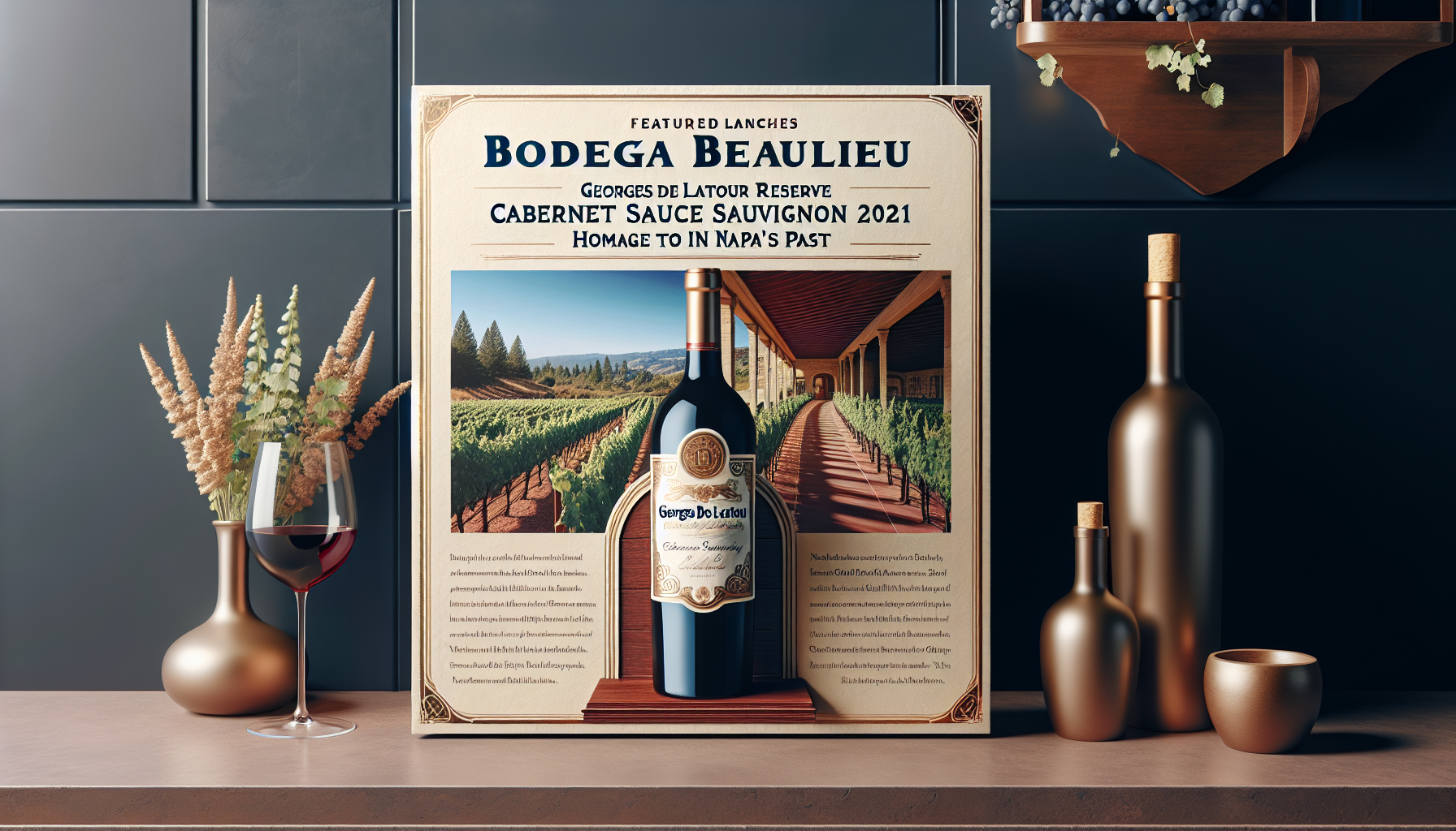 Bodega Beaulieu lanza Georges de Latour Reserve Cabernet Sauvignon 2021, homenaje al pasado de Napa 1 Bodega Beaulieu lanza Georges de Latour Reserve Cabernet Sauvignon 2021