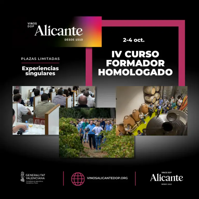 Abiertas inscripciones para el curso de Vinos DOP Alicante 2024