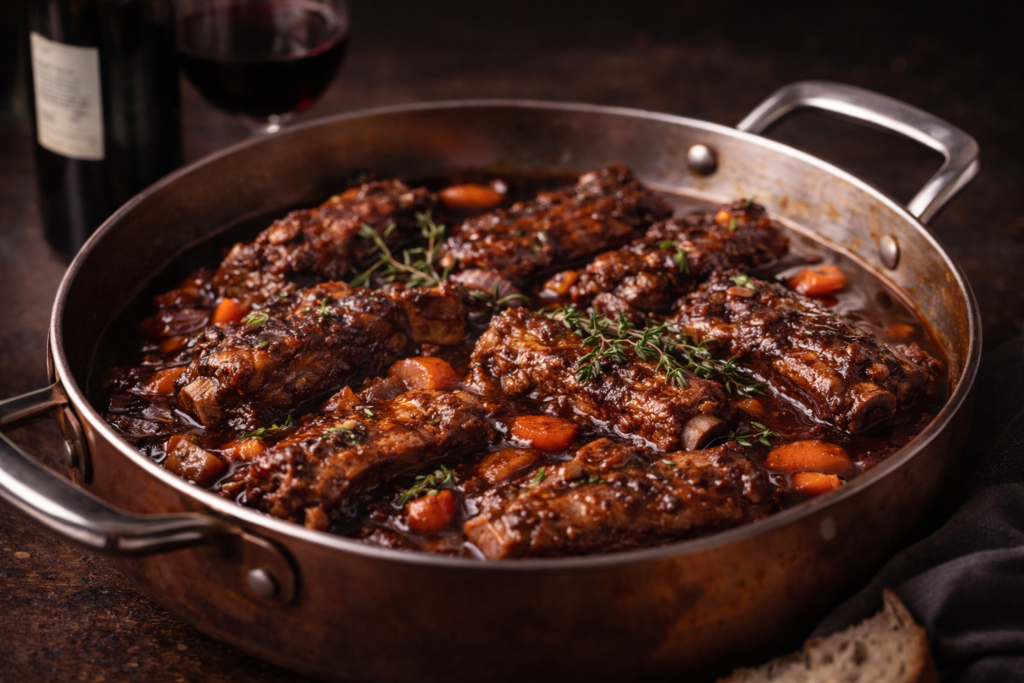Costillas de cerdo al vino tinto: el guiso lento que convierte la salsa en una obsesión por mojar pan 2 Costillas de cerdo al vino tinto: el guiso lento que convierte la salsa en una obsesión por mojar pan