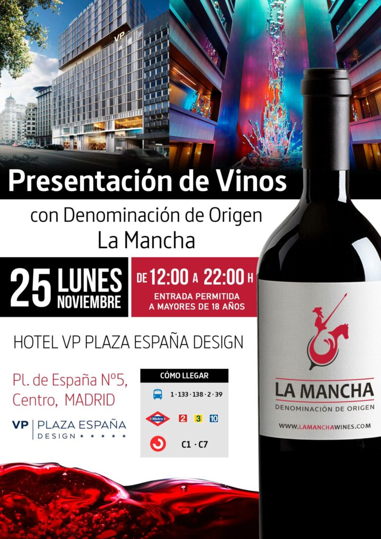 Presentacion de vinos jovenes de La Mancha el 25 de