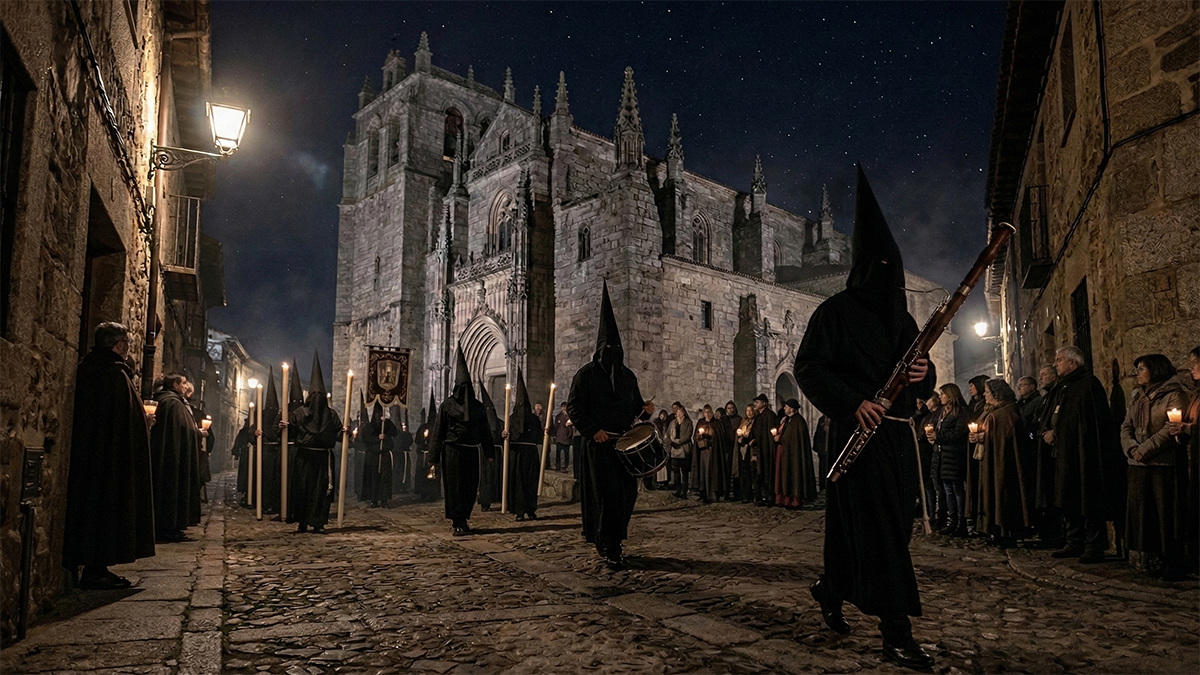 El truco oculto para huir de las masas: el pueblo con una procesión de solo 3 personas que es viral 1 Semana Santa