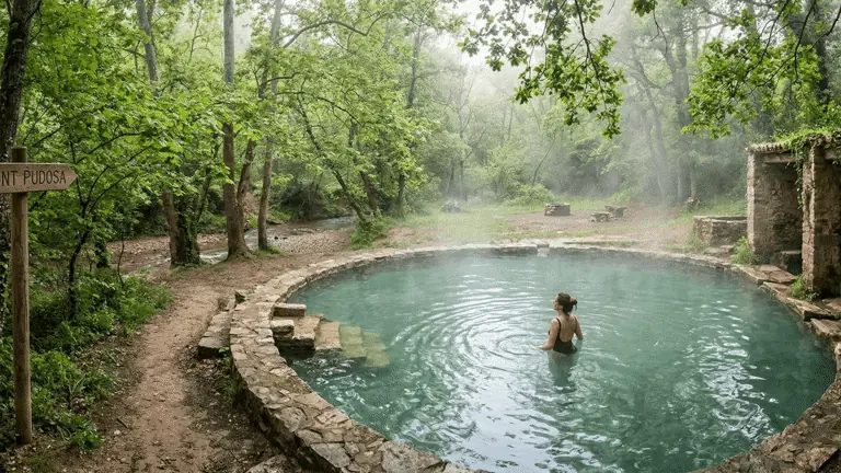 El balneario natural a 40 minutos de Girona que nadie conoce: agua caliente gratis y barbacoas