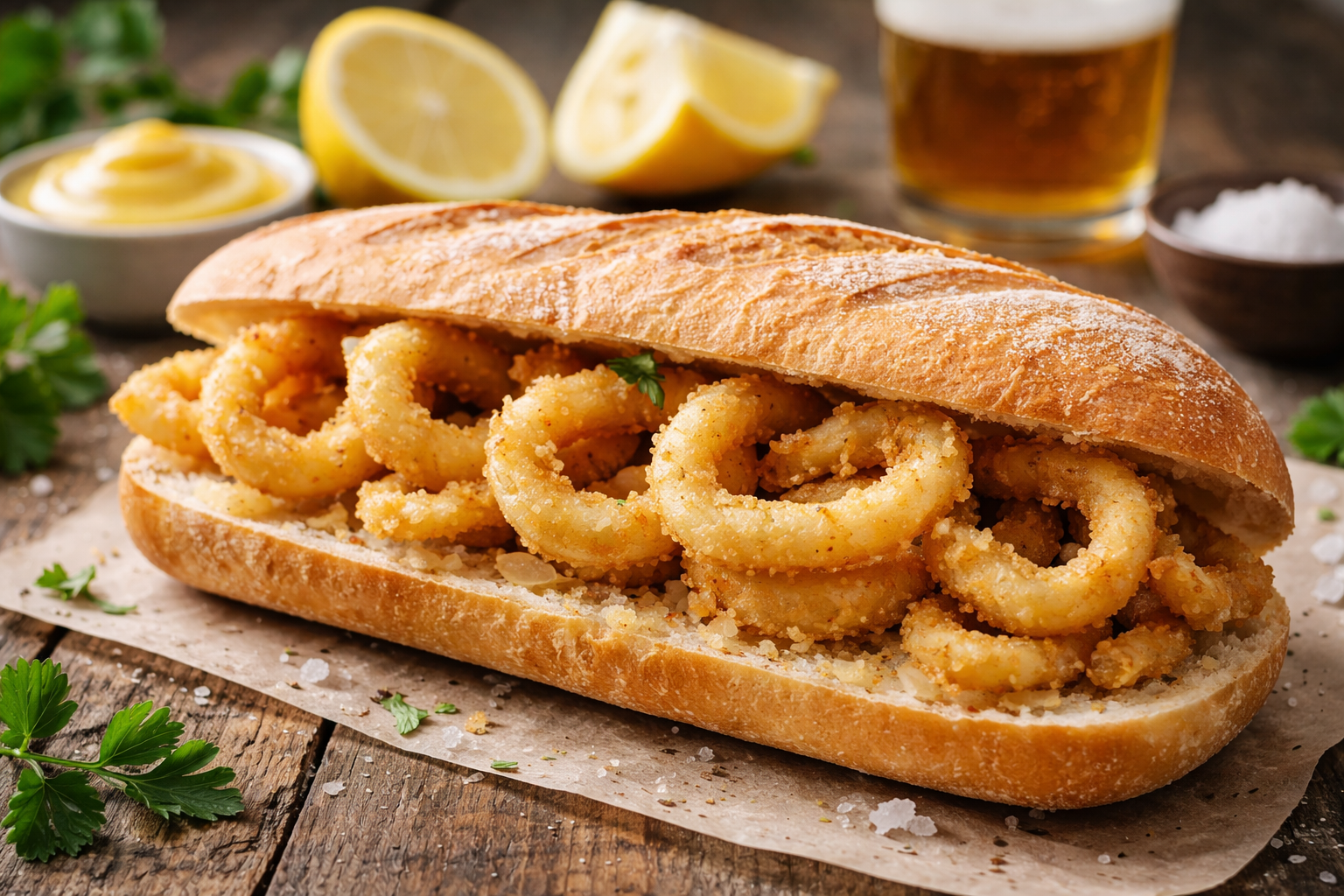 Bocadillo de calamares en Madrid